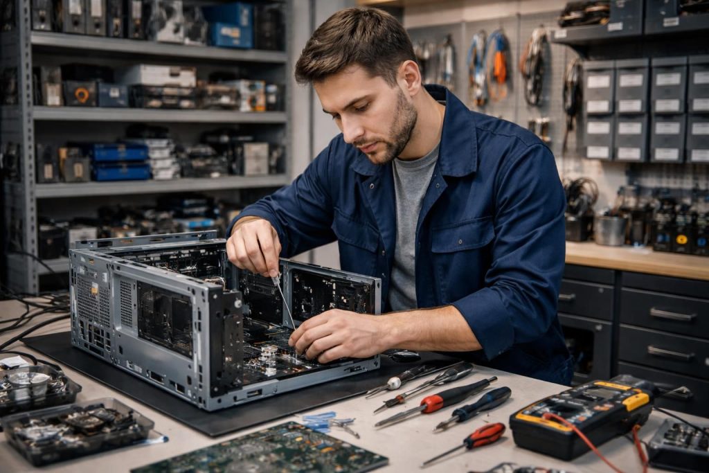 service de réparation d'ordinateurs de bureau à tours, offrant des solutions rapides et efficaces pour tous vos problèmes informatiques.